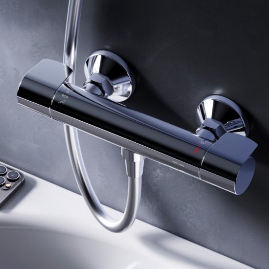 Смеситель для душа без излива AM.PM X-Joy хром без лейки термостатический (F85A40000)