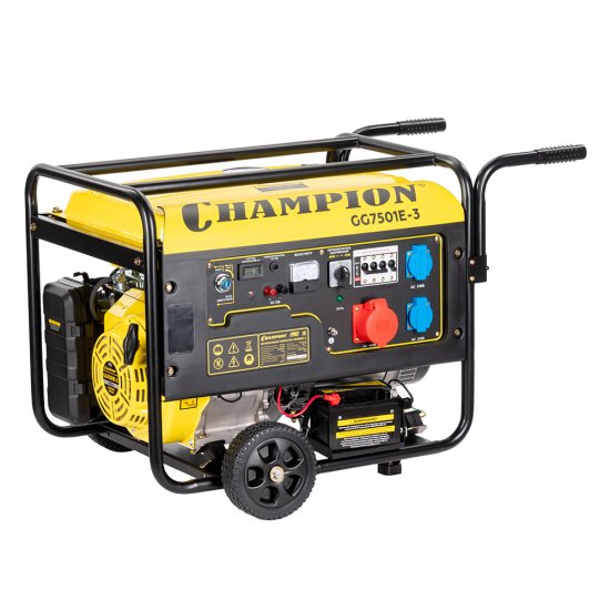 Генератор бензиновый Champion GG7501E-3 7,5 кВт с электростартером