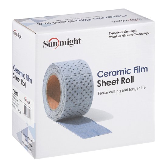 Лист шлифовальный Sunmight Ceramic L712T 70 мм 12 м P180 с мультипылеотводом