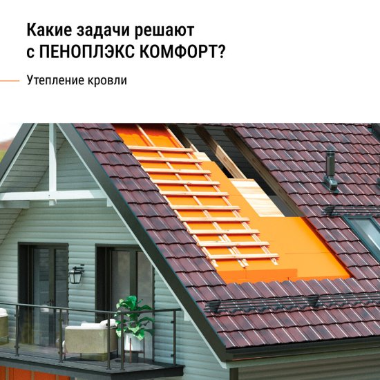Экструдированный пенополистирол Пеноплэкс Комфорт 40х585х1185 мм