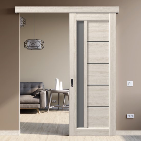 Комплект двери Artens Брио со стеклом 90x200 см ПВХ цвет дуб филадельфия без доборов