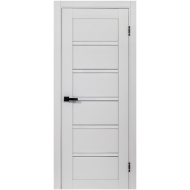 Комплект двери Легда-28 со стеклом 60x200 см полипропилен цвет серое дерево с добором 100 мм