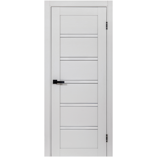 Комплект двери Легда-28 со стеклом 60x200 см полипропилен цвет серое дерево с добором 100 мм