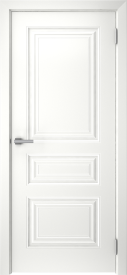 Комплект двери Скин 4 глухая 70x200 см эмаль белый с добором 100 мм