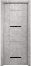 Комплект двери Виктория со стеклом 90x200 см финиш бумага цвет бетон с добором 150 мм