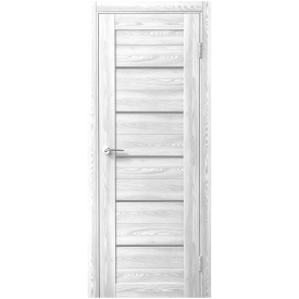 Комплект двери Новара Горизонталь остекленная 90x200 см ПВХ цвет ривьера айс с добором 150 мм