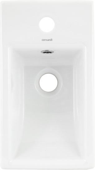 Тумба под накладную раковину KONSENSA Сохо белая 40x78 мини-раковина Cersanit Como цвет корпуса желтый