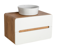 Тумба под накладную раковину Окинава 80x49.6 раковина Kirovit Олимпия шкаф навесной шкаф-пенал цвет корпуса белый