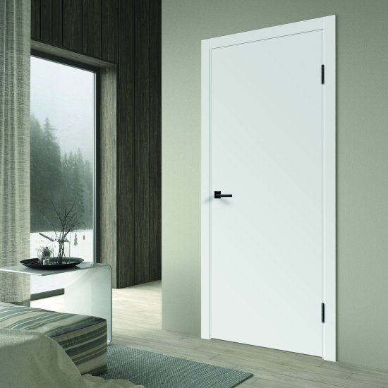 Комплект двери Бланка глухая 90x200 см эмаль белый без доборов