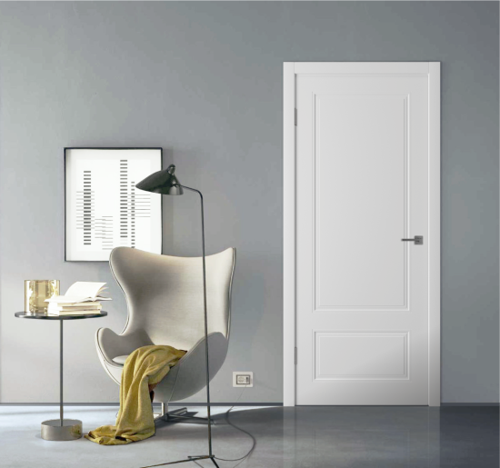 Комплект двери Эрика глухая 90x200 см эмаль белый с добором 100 мм