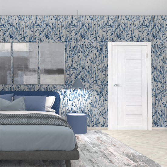 Комплект двери Легда-29 со стеклом 90x200 см Hardflex цвет светло серый с добором 100 мм