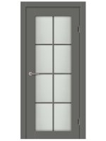 Комплект двери Пьемонт со стеклом 80x200 см Hardflex цвет стиппл грей без доборов