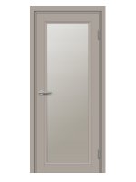 Комплект двери Лион остекленная 80x200 см HardFlex цвет тауп серый с добором 100 мм