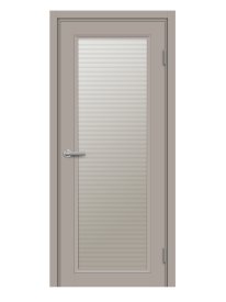 Комплект двери Лион остекленная 80x200 см HardFlex цвет тауп серый с добором 100 мм