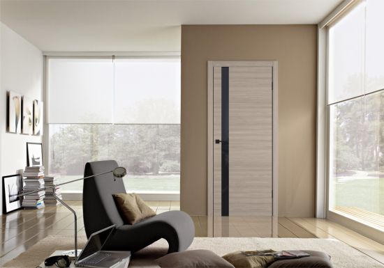 Комплект двери Канзас со стеклом 90x200 см ПВХ цвет дуб европейский красный без доборов