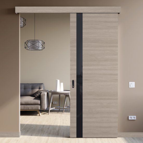 Комплект двери Канзас со стеклом 90x200 см ПВХ цвет дуб европейский красный без доборов