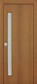 Комплект двери со стеклом 80x200 см финиш бумага цвет орех с добором 100 мм