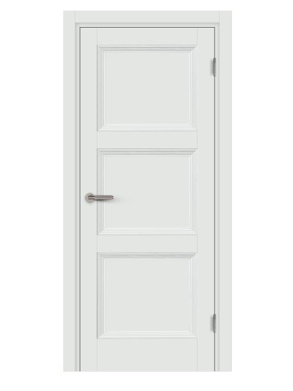 Комплект двери Трилло глухая 60x200 см Hardflex белый с добором 100 мм