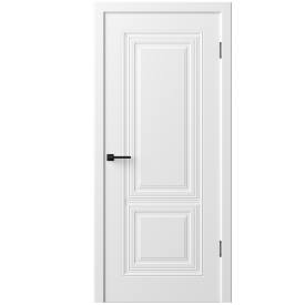 Комплект двери Юлия глухая 80x200 см эмаль цвет белый с добором 150 мм
