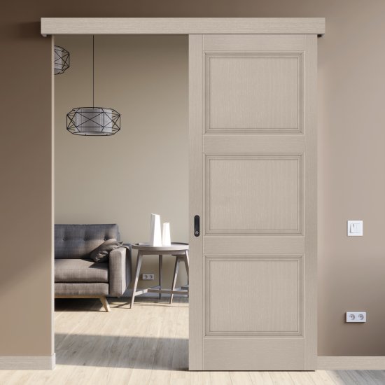 Комплект двери Трилло глухая 70x200 см Hardflex цвет ясень элегант с добором 200 мм