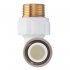 Угол Henco (5PKW-3206) 32(пресс) х 1 НР(ш) белый PVDF