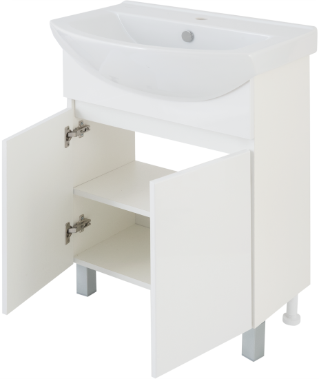 Тумба под накладную раковину Соло 65x78 раковина Rosa Элеганс шкаф-пенал цвет корпуса белый