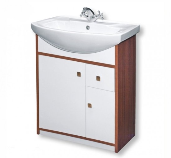 Тумба под накладную раковину Соло 65x78 раковина Rosa Элеганс шкаф-пенал цвет корпуса белый