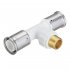 Тройник Henco (14PKW-320532) 32(пресс) х 3/4 НР(ш) х 32(пресс) белый PVDF
