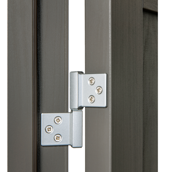 Дверь межкомнатная глухая Корсика 60x200 см полипропилен цвет каменное дерево с замком и петлями