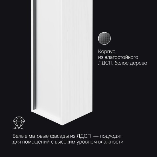 Тумба под накладную раковину AM.PM Stern 74.6x54 раковина KONSENSA Teano шкаф-пенал цвет корпуса белый
