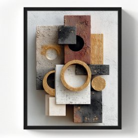 Картина в раме Геометрия текстур 40x50 см цвет разноцветный