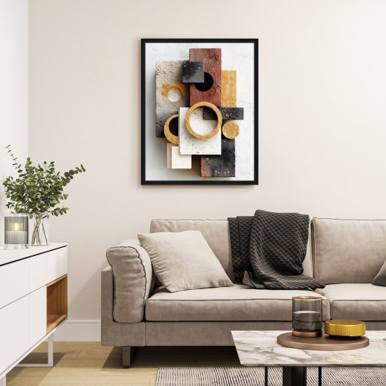 Картина в раме Геометрия текстур 40x50 см цвет разноцветный