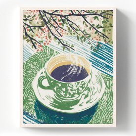 Картина в раме Кофейная кружка 40x50 см цвет разноцветный