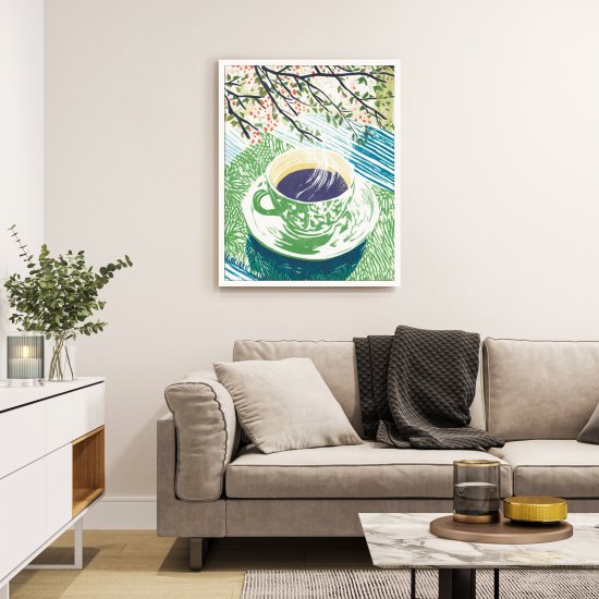 Картина в раме Кофейная кружка 40x50 см цвет разноцветный