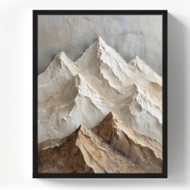 Картина в раме Горы 3D 40x50 см цвет разноцветный