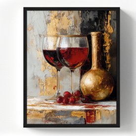 Картина в раме Красное вино 40x50 см цвет разноцветный