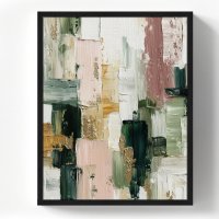 Картина в раме Зеленая абстракция 40x50 см цвет разноцветный