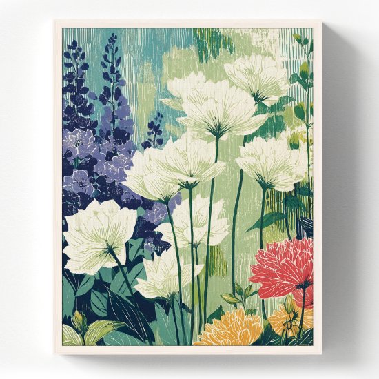 Картина в раме Полевые цветы 40x50 см цвет разноцветный