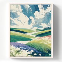 Картина в раме Цветочное поле 40x50 см цвет разноцветный