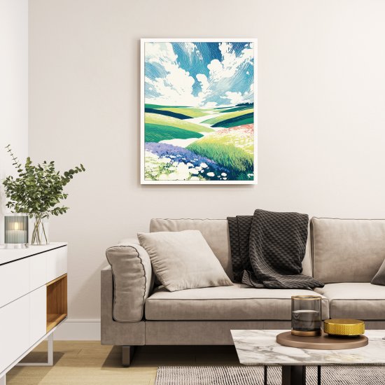 Картина в раме Цветочное поле 40x50 см цвет разноцветный