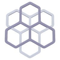 Подставка под горячее Esprado 2 в 1 17x15 см силикон цвет хром