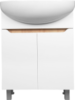 Тумба под накладную раковину Руан 60x83 раковина Амур шкаф-пенал Руан шкаф с зеркалом цвет корпуса белый