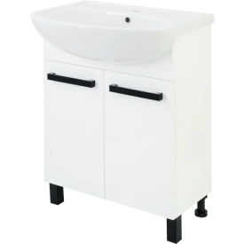 Тумба под накладную раковину Софи 55x78 раковина Rosa Элеганс шкаф-пенал цвет корпуса белый