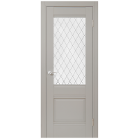 Комплект двери Классико-43 со стеклом 70x200 см Hardflex серый с добором 200 мм