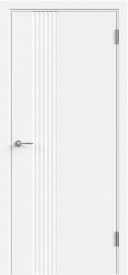 Комплект двери Сейши глухая 80x200 см эмаль цвет белый с добором 150 мм