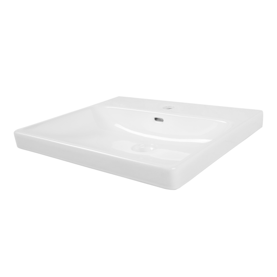 Тумба под накладную раковину Гала 60x81 раковина KONSENSA Teano каркас шкафа-пенала цвет корпуса бежевый