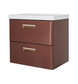 Тумба под накладную раковину Гарда 60x60 шкаф пенал цвет корпуса коричневый