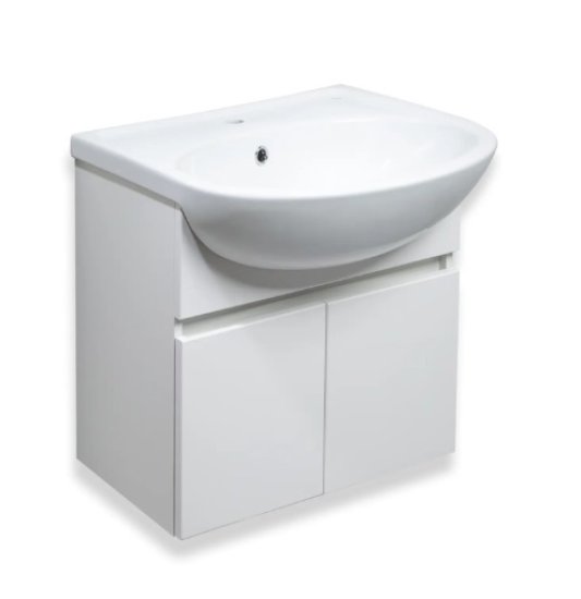 Тумба под накладную раковину T-50 48.5x55 раковина Универсал Рома шкаф с зеркалом Лц цвет корпуса белый