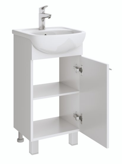 Тумба под накладную раковину Краков 42x79 раковина Керамин Лидер шкаф с зеркалом Краков цвет корпуса белый