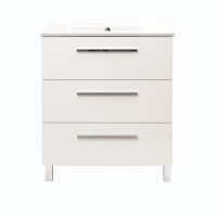 Тумба под накладную раковину Мадрид 73.1x45.7 раковина Sanita Luxe Квадро шкаф-пенал цвет корпуса белый